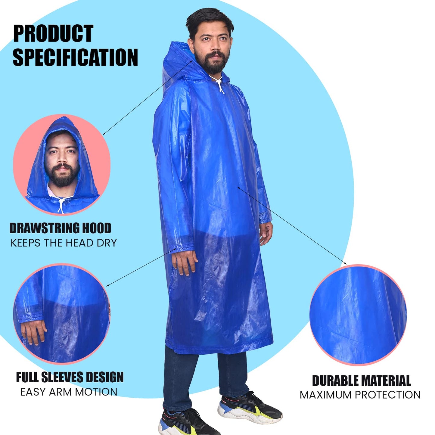 Ocean Blue Raincoat