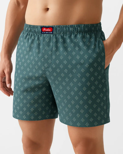 Mint Geo premium boxer shorts dotted squares