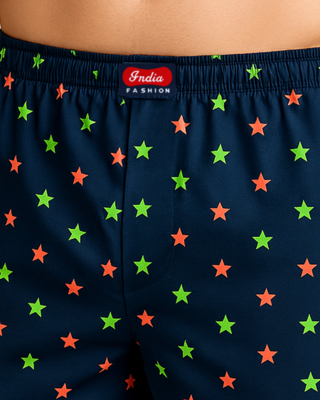 Star Haze soft cotton boxer shorts neon stars