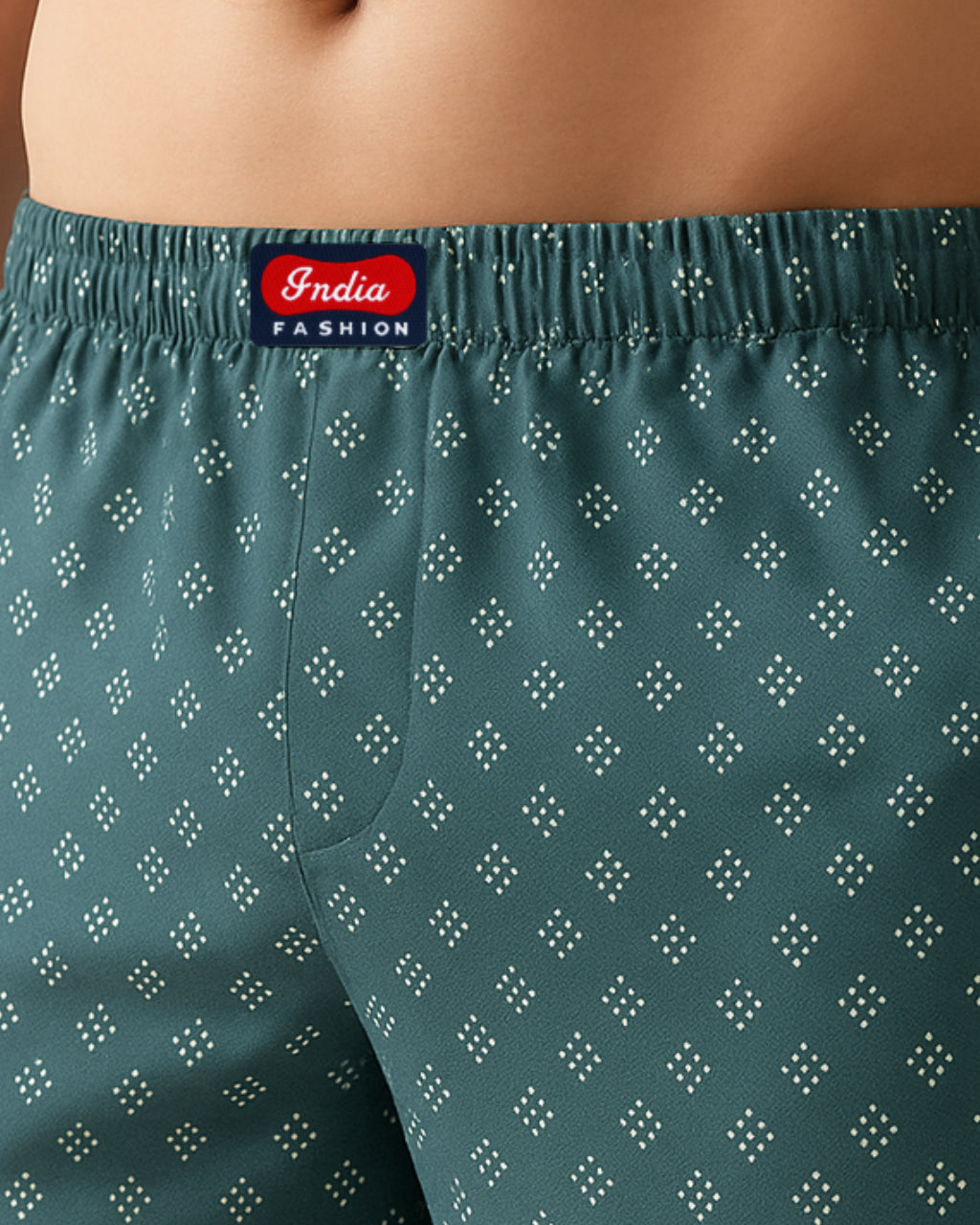 Mint Geo premium boxer shorts dotted squares